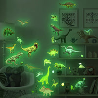Luminous Dinosaur Wall Decals Night Light Effect Room Sticker Removable House Decoration for Kids, Bedroom