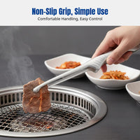 Stainless Steel Food Tongs, 430 Korean BBQ Tongs, Round & Pointed Head, Modern minimalist design, Anti-Scald, Kitchen, Buffet