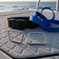 2 Pieces Lightweight Stainless Steel Trapezoid Buckle Marine Grade Diving Strap Buckle Long-Lasting Bag Hardware Heavy Duty for Divers