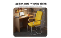 Quilted Sled Base Armchair Ergonomic Design Upholstered Sled Base Chair Reinforced Frame Business-Grade Grade for Clients