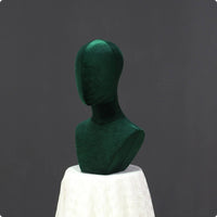 Velvet Mannequin Head Decorative Hat Hairpiece Stand Head Elegant Look for Boutique Sellers, Shop Owners