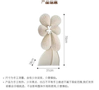 树脂花瓣雕塑中大型家具树脂摆件装饰客厅玄关树脂工艺品家具桌摆