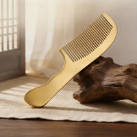 Ergonomic Brass Comb Sturdy Massage Comb Lightweight Pocket-Sized for Hair Grooming
