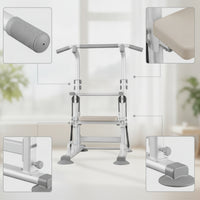 Domestic Exercise Rig Station Adjustable Pull Exercise Rig with Resistance Bands Multi Grip Station with Auxiliary Base for Fitness Enthusiasts