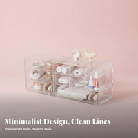 Stackable Acrylic Drawer unit particle-proofproof Stackable Acrylic Drawer Set for Bedroom