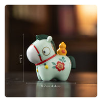Ceramic Tea Pet Auspicious Gift Astrological Horse Ornament Good Luck Charm