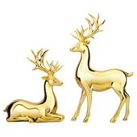 Resin Craft Couple Deer Figurine for Home Decor