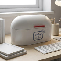 Dustproof Bread Box Retro Design Countertop Breadbox for Entryway, Desk