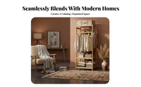 Clothes Rail with footwear storage Freestanding Clothing Rack Easy Assembly for Adults