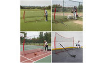 Sports Protective Barrier Freestanding Barricade Backstop Net Barrier Netting Portable Large-Scale for Athletes, Backyard