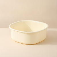Shallow Plastic Wash Basin Shallow-Depth Wash Basin with Rolled Rim Easy to Clean Washbasin Sturdy for Renters, Students, Bathroom, Laundry Room