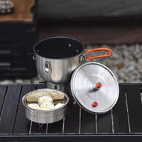 Micro Pressure Cooker Locking Lid Outdoor Cookware Stovetop Safe