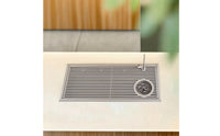Tea Making Coffee Pour Over Drain Rack Over the Sink with Faucet Opening Stainless Steel Beverage Tray with Cup Rinsing Device for Baristas, Cafes, Home Beverage Stations