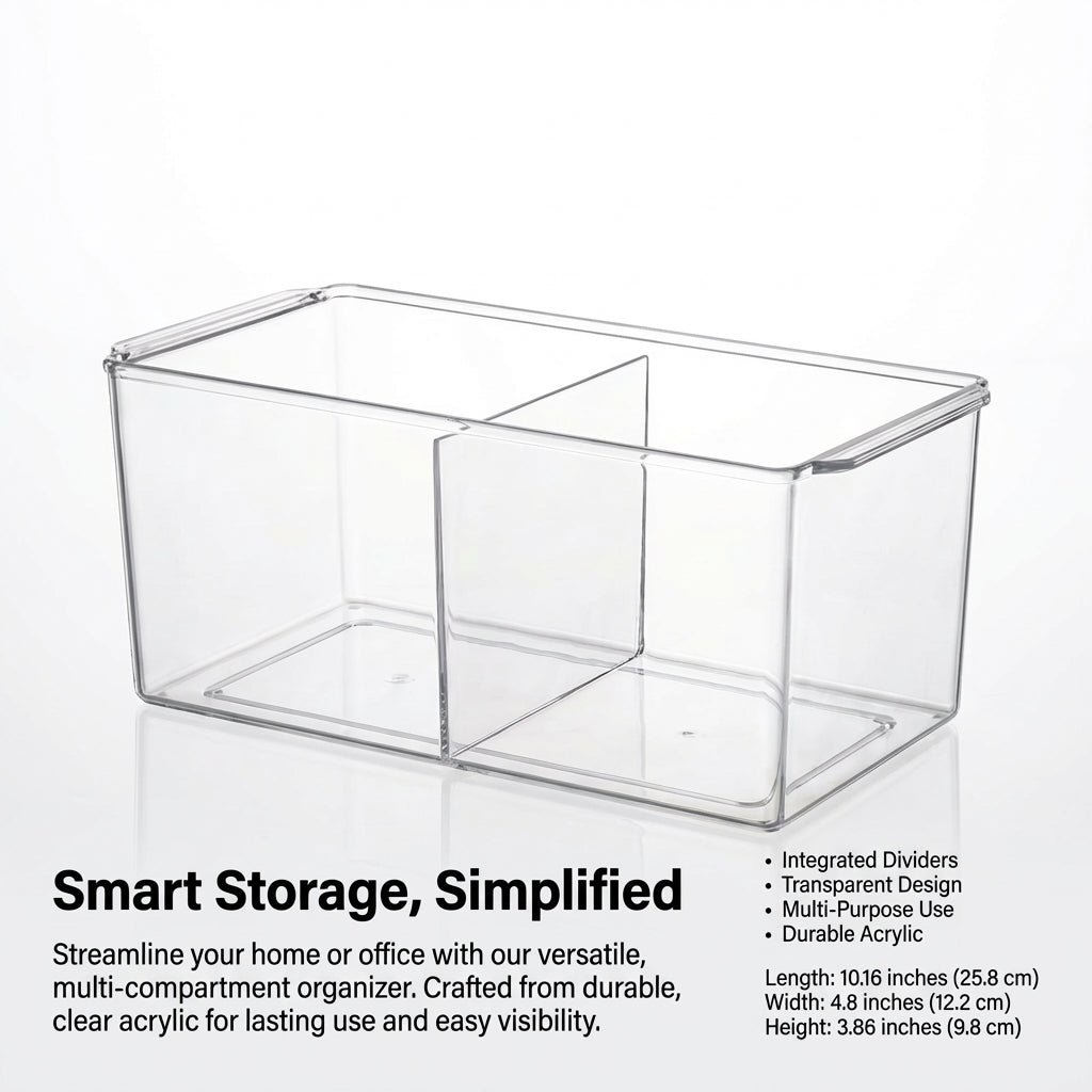 Desktop Snack Organizer with Removable Dividers, Storage Box for Desk Organization, Coffee Pod Holder, Drawer Divider Box