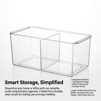Desktop Snack Organizer with Removable Dividers, Storage Box for Desk Organization, Coffee Pod Holder, Drawer Divider Box