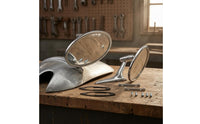 Vintage Car Rearview Mirrors Long Tapered Arms Vintage Round Car Mirror