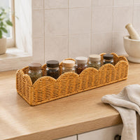 Rectangular Woven Basket Decorative Storage Basket Breathable