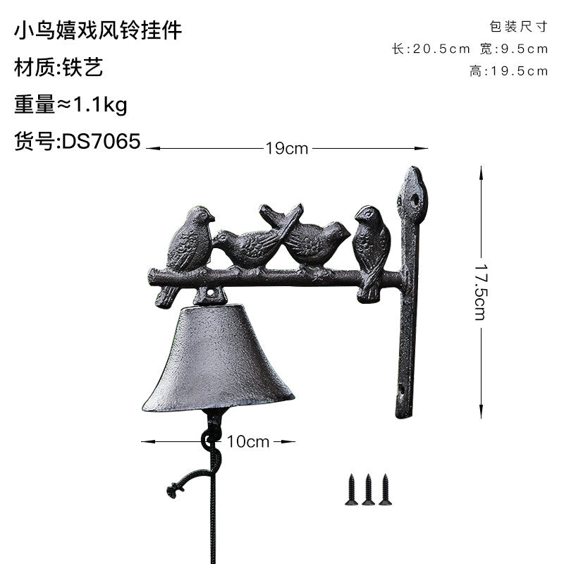 Birds Playing Bell