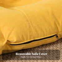 machine-washable Cover Triangle Lounger Chair Easy to Clean Bean Bag snug Floor Sofa No Assembly Required for Apartment Dwellers, Adults, Students, Balcony, Living Room, Bedroom, book corner corner