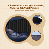 Car sun shade blocks sun, easy install.