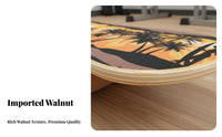 Sturdy Wood Construction Wooden Balance Board Anti-Slip Surface Wooden Balance Coach High Load Capacity Core Training Board Full Body Workout for Surfers, Athletes, Beginners, Mindful Stretching, Home Gym, Standing Desk