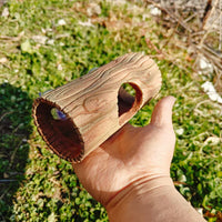 Wooden Lizard Suction Cup Resin Decoration Reptile Hide for Crested Gecko Giant Gecko