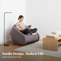 Convertable Armchair Bed Nordic and Design Fold-Deployable Armchair Bed 2-in-1 Function Easy to Assemble for Students
