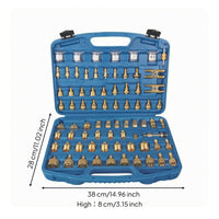 Metal Adapters Air-Conditioning Leak Detection Kit Fittings and Fittings Auto Air Conditioning Leak Detection Kit Hard Carrying Case Fitted Storage Slots for Garage