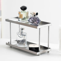Stainless Steel Multi-Layer Storage Rack for Bar, Coffee Cups, and Desk Organization