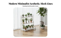 Tiered Plant Stand Multitier Design Stepped Plant Display Minimalist design spaceSaving for Homeowners, Balcony, Indoor, Patio