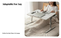 Adjustable Folding Laptop Table Non-Slip Legs Foldable Laptop Table beverage holder Holder