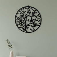 Cut Wall Art Decorative Cutout Black Metal Wall Plaque Easy to Hang for Entryway