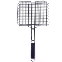 Wire Mesh Grill Rack Rust-Resistant Long Handle Grill Basket Multi-Use Barbecue Accessory for Outdoor, Camping