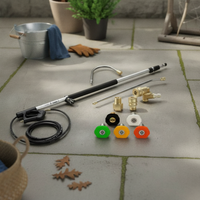 No Ladder Needed Telescoping Pressure Washer Wand Safety Use Pressure Washer Extension Wand Quick Connect Rust-Resistant for Property Personnel, Cleaners, Garden, Outdoor