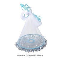 Monofilament Fishing Cast Net Weighted Cast Net with Sinkers Easy to Use Long-Lasting for Fishermen