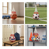 Ball Net Bag Long-Lasting Mesh Ball Carrier Portable Heavy Duty for Coaches, Gym Class, Basketball Court