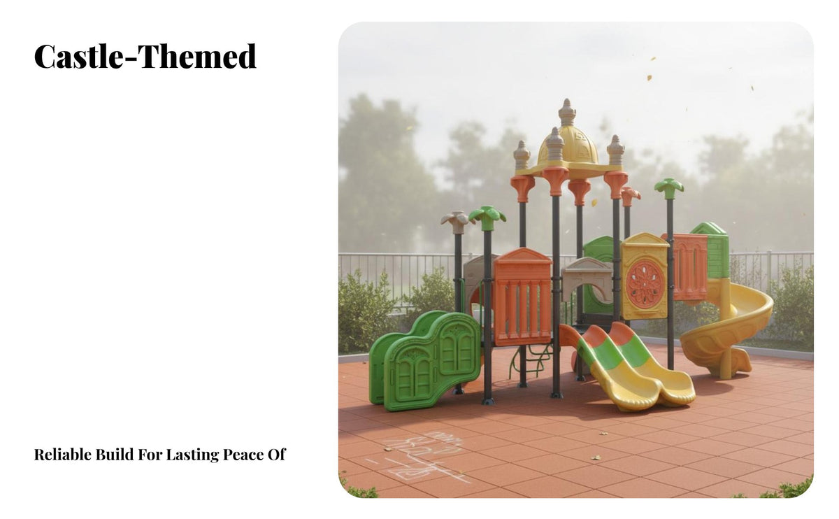 Castle Theme Play Structure Design Playground Slide Combination Sturdy Construction Kids Climbing Structure for Children, Young Children, School, Park