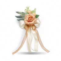 Bridal Car Flower Decoration with Ribbon Lightweight Ornament Reusable
