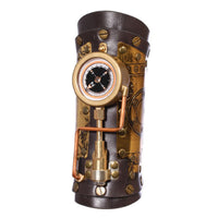 Wrist Bracer with Compass Steampunk Bracer Industrial Arm Cuff for Cosplayers, Larpers, Cosplay, Halloween, Costume Parties