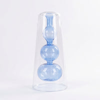 Double Layer Glass Vase: Modern Minimalist Home Decor
