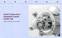 Temperature-regulated Brass Shower Faucet Set, Wall-Mounted, double Control, High Pressure, Bathroom Shower System