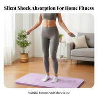 Noise Reduction Thick Exercise Mat Thickened Jump Rope Mat Widened Design for Apartment Dwellers, Beginners, Home Gym, Pilates, Living Room