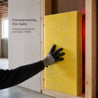 Fireproof Soundproof Fiberglass Wool Board for Wall Insulation and Smoke Exhaust Systems