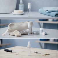 Clear PET Plastic Fine Mist Spray Bottle for Cosmetics and Perfume, Refillable Travel Atomizer