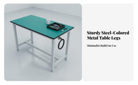 Easy to Clean Anti-Static Workbench Adjustable Shelves ESD Work Table Electronics Assembly Bench for Technicians, DIY Enthusiasts, Factory, Repair Shop, Warehouse, Garage
