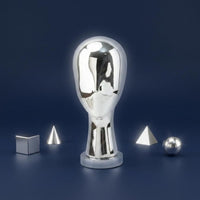Mannequin Head Modern Style Silver Head Bust Art Stylish Aesthetic Table Ornament Display Stand