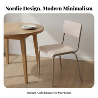 Wood and Metal Dining Chair Minimalist Design for Cafe, Office Workers, Students