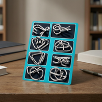 Metal Interlocking Brain Teaser Puzzle Set