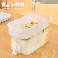 Refrigerator Cold Water Jug with Faucet, Large Capacity Heat-resistant Fruit Tea Pitcher