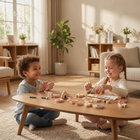 Wooden Lacing Toy Natural Wood Lacing Toy with Wooden Beads for Children
